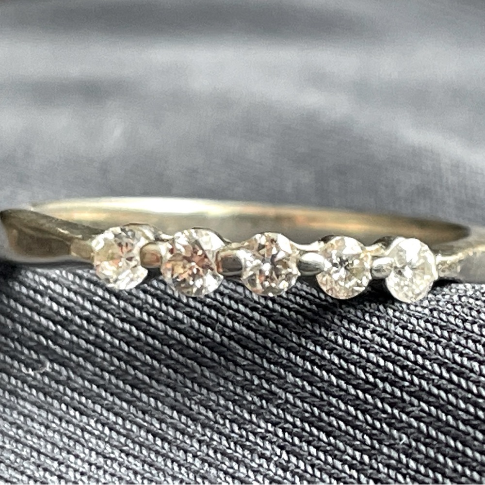 Diamond and White Gold Band